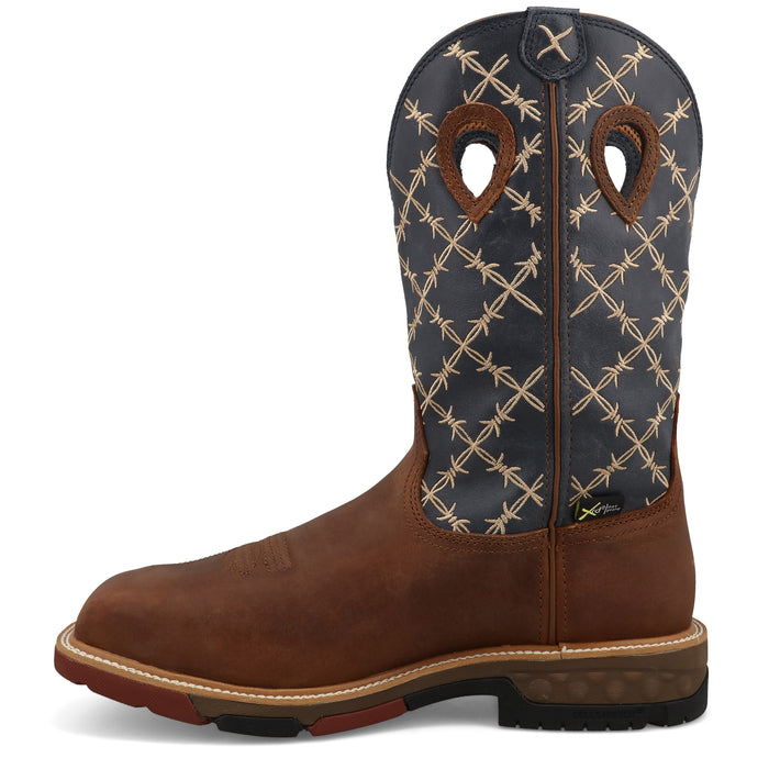 Twisted X Men`s Hazel & Navy 12 In Top Work Boot