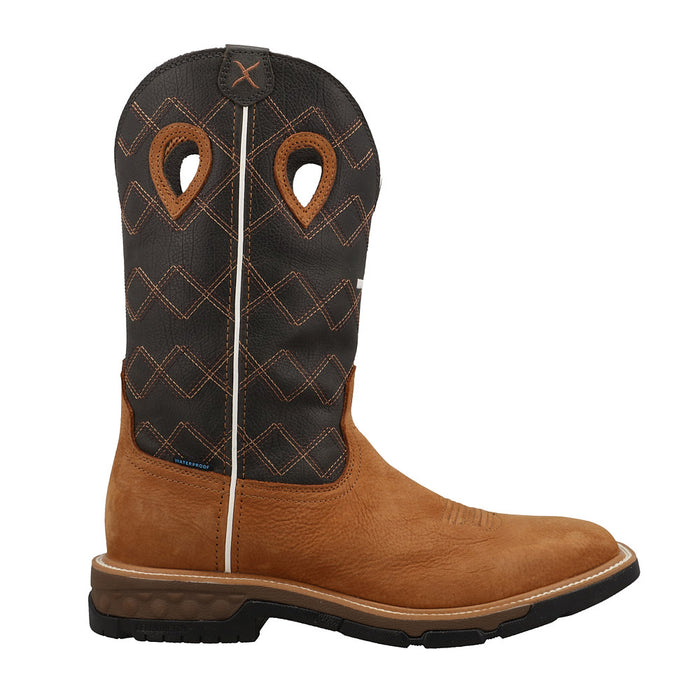 Twisted X Men's Brown 12In Soft Square Toe Work Boot