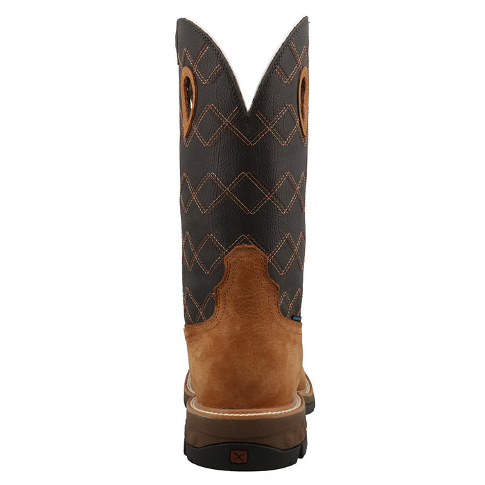 Twisted X Men's Brown 12In Soft Square Toe Work Boot