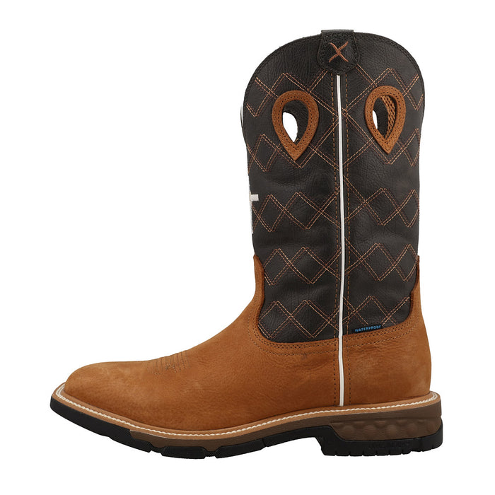 Twisted X Men's Brown 12In Soft Square Toe Work Boot