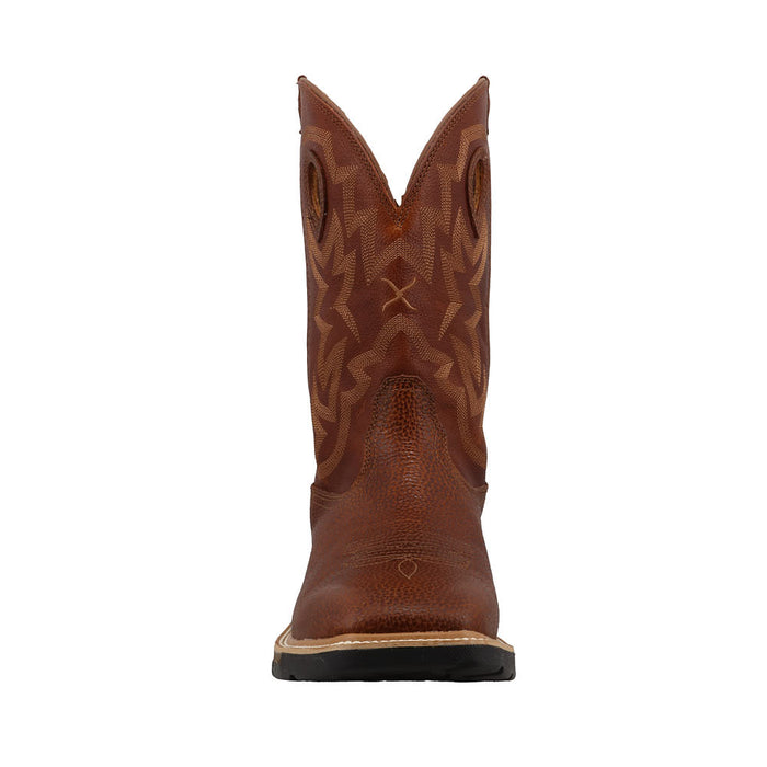 Twisted X Men's Western 12in Rust Brown Waterproof Soft Square Toe Work Boot