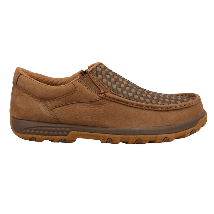 Twisted X Men's Slip On Driving Moc Camel and Desert Palm