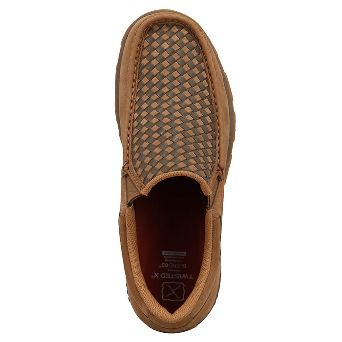 Twisted X Men's Slip On Driving Moc Camel and Desert Palm