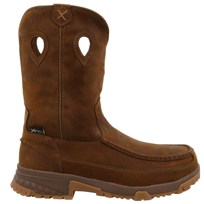 Twisted X Men's Distressed Saddle Nano Toe Pull On Work Boot