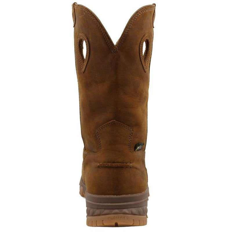 Twisted X Men's Distressed Saddle Nano Toe Pull On Work Boot