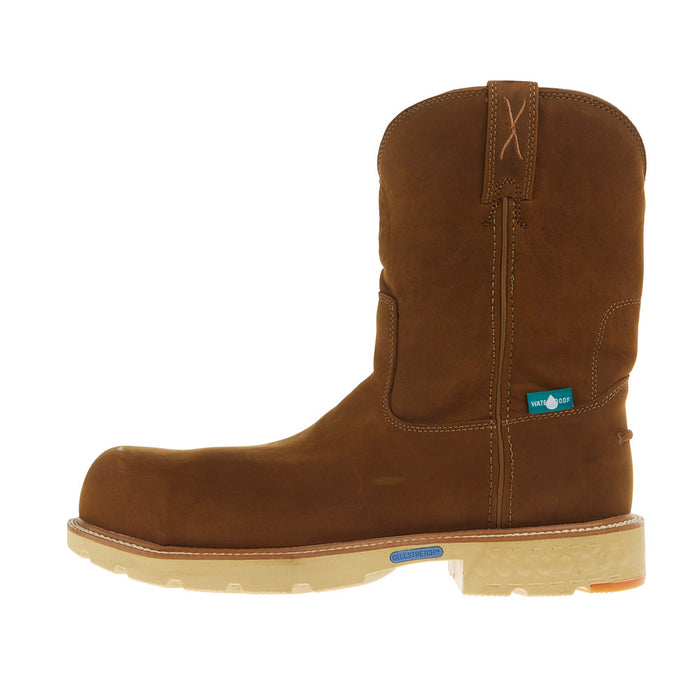 Twisted X Men`s 10In Brown H2O Nano Toe Pull On Round Toe Work Boot