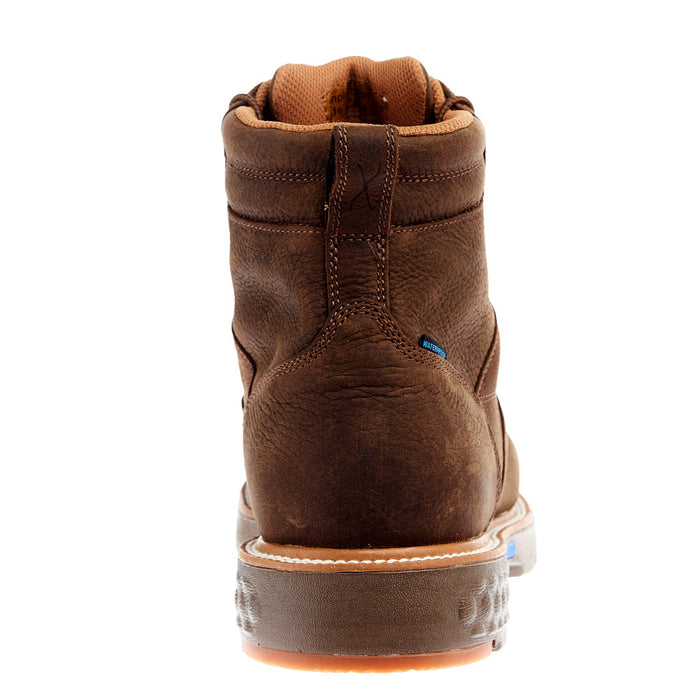Twisted X Men's Lace Up Brown 6In Nano Round Toe H2O Work Boot