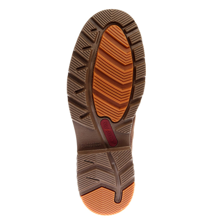 Twisted X Men's Lace Up Brown 6In Nano Round Toe H2O Work Boot
