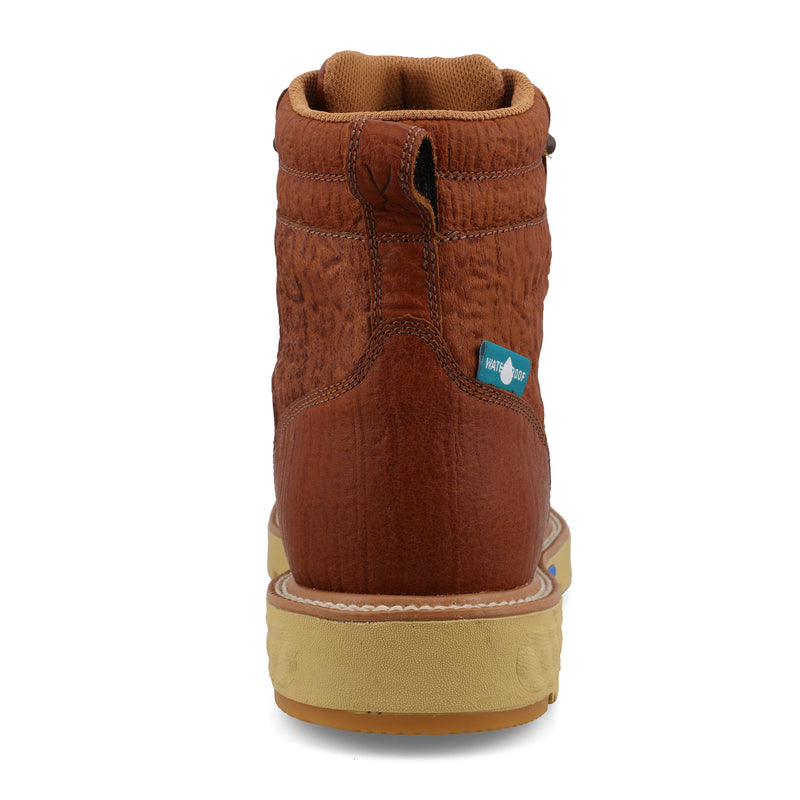 Twisted X Men`s Brown WP Vamp Soft Moc Toe 6In Top Work Boot