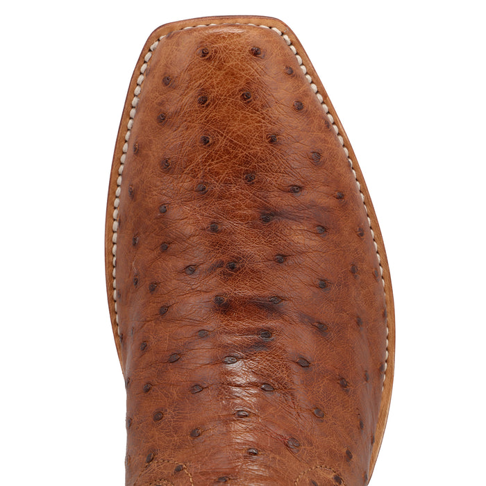 Twisted X Mens Reserve Chestnut Full Quill Ostrich Vamp 13in Dark Grey Top