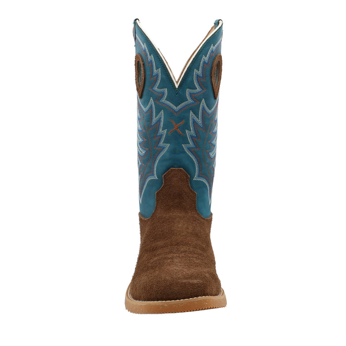Twisted X Men's TechX 3 Chocolate Roughout 12in. Stormy Blue Top Square Toe