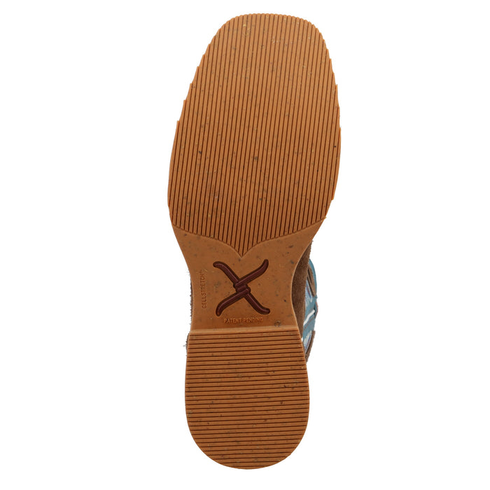 Twisted X Men's TechX 3 Chocolate Roughout 12in. Stormy Blue Top Square Toe