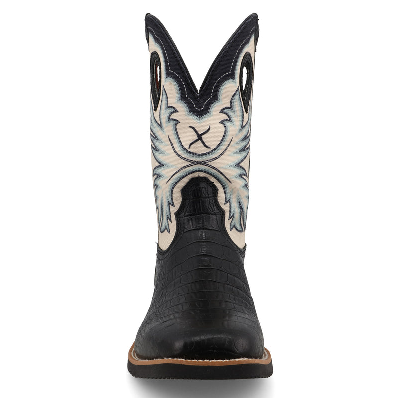Twisted X Men`s TechBlack Croc Print Vamp with 11in Bone Top
