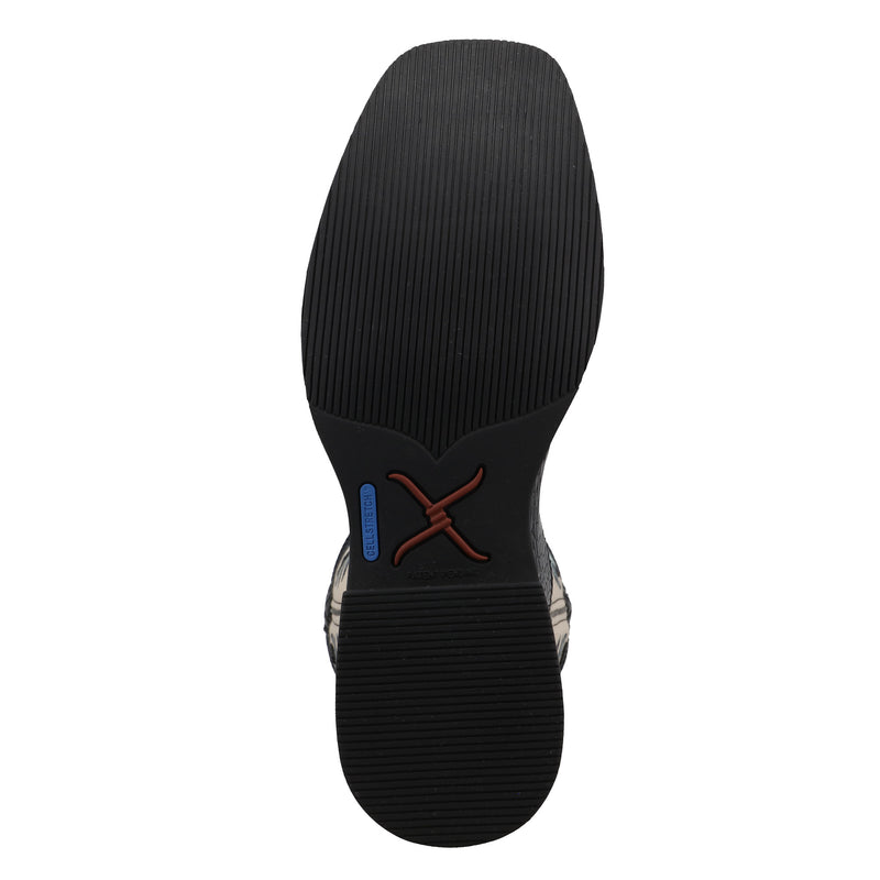 Twisted X Men`s TechBlack Croc Print Vamp with 11in Bone Top