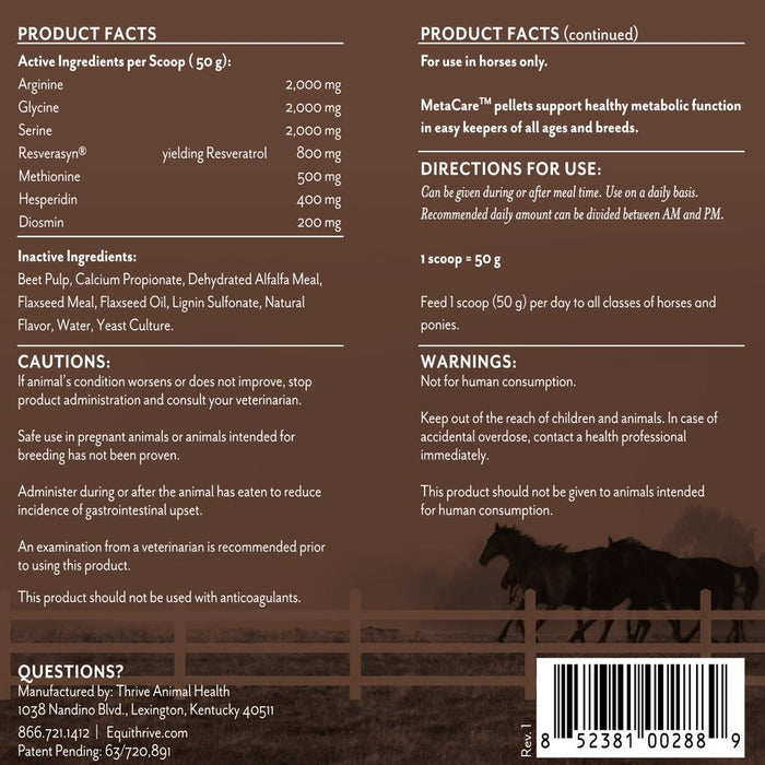 Equithrive MetaCare Pellets 3.3lb