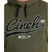 Cinch Mens Olive Pullover Hoodie