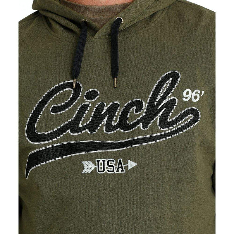 Cinch Mens Olive Pullover Hoodie