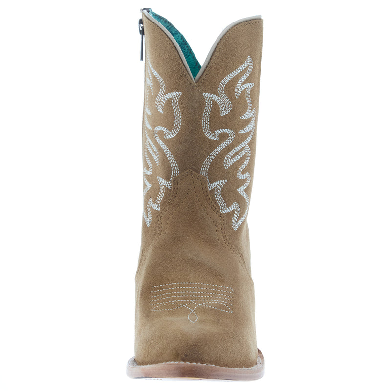 Corral Women`s Camel Embroidered Zipper Ankle Boot