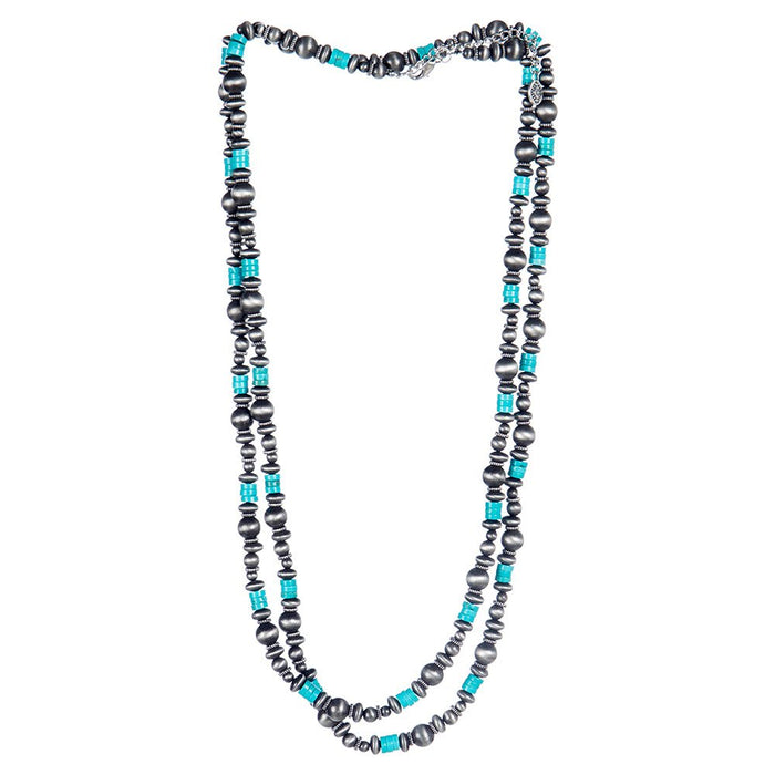 West And Company J Faux Navajo Pearl Beaded Necklace