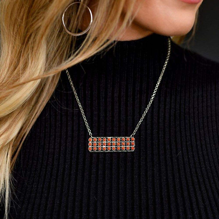 West And Company Snake Eye Red Bar Necklace