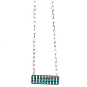 West And Company Snake Eye Turquoise Bar Necklace