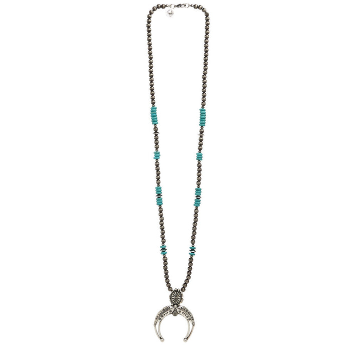 West And Company Turquoise & Navajo Pearl Naja Necklace