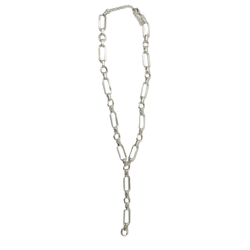 West And Company Silver Chunky Chain Y Necklace