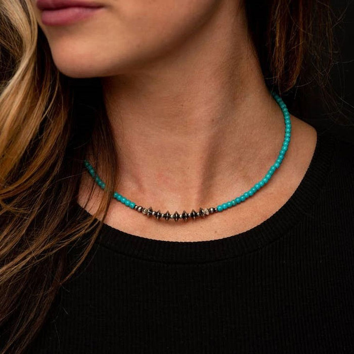West And Company Dainty Turquoise Choker Necklace