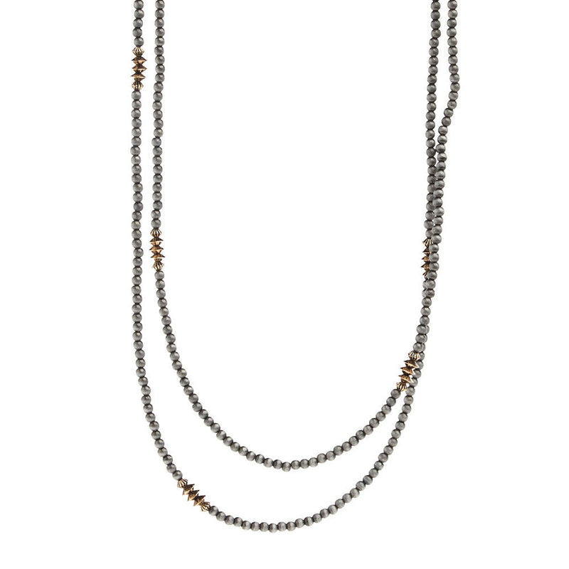 West And Company Dainty Faux Navajo Pearl with Gold Necklace