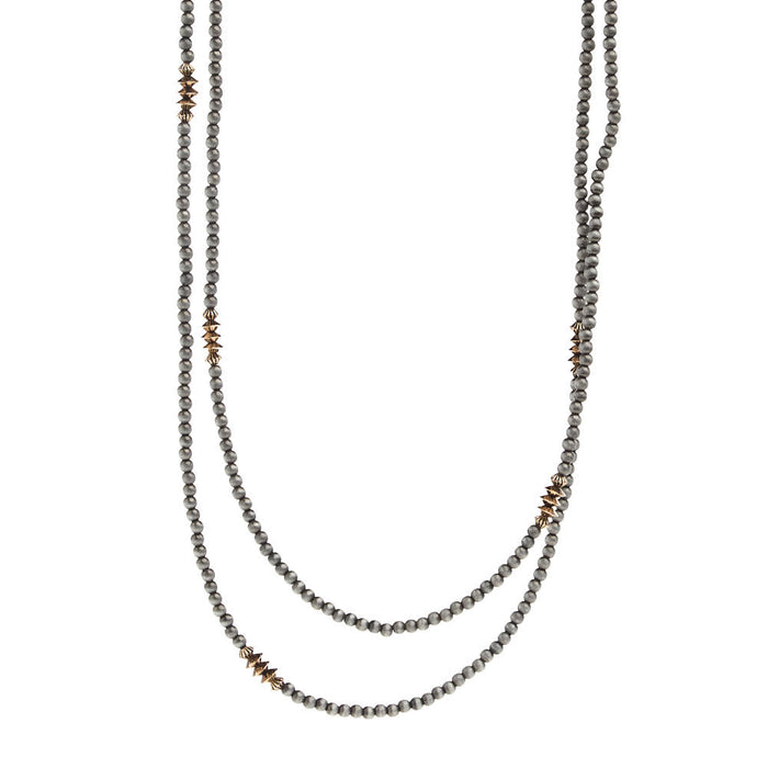West And Company Dainty Faux Navajo Pearl with Gold Necklace