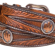 M&F Men's Embossed Concho Belt