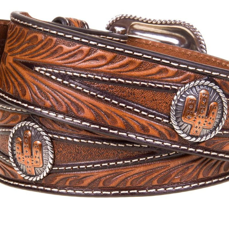 M&F Men's Embossed Concho Belt