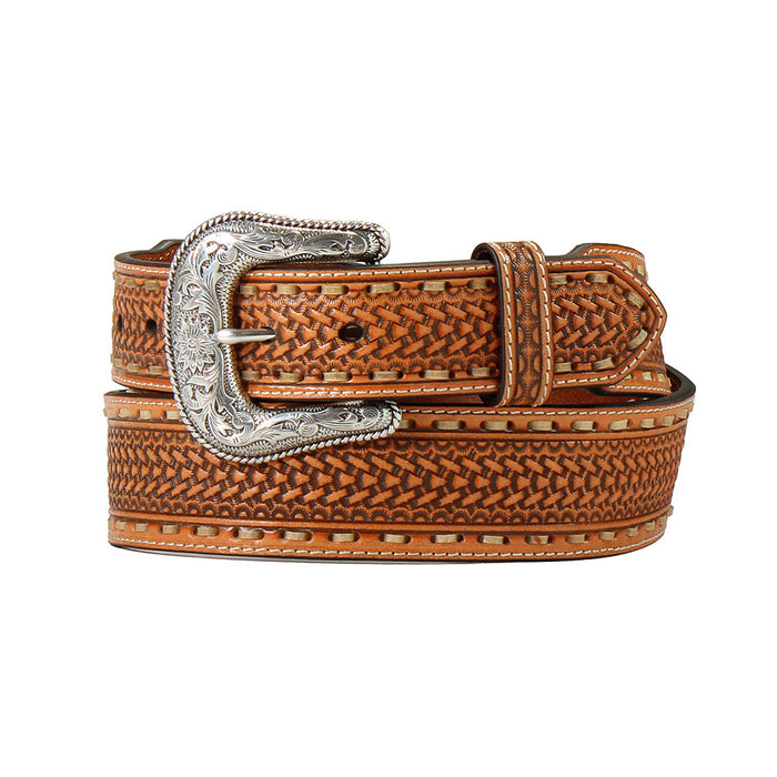 Men's Nocona Brown Basket Weave Belt