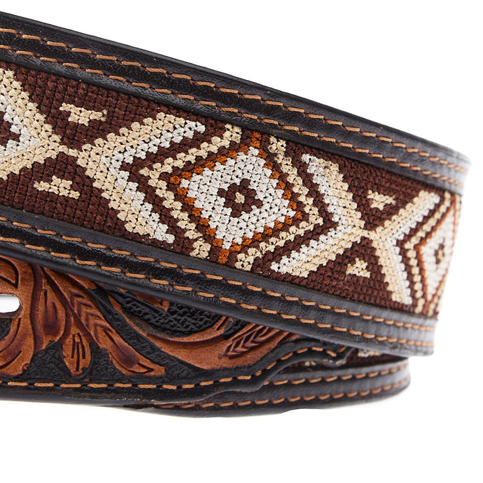 Men's Brown Southwest Embroidery Belt