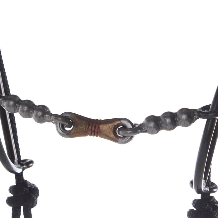Dutton Bits Dogbone Snaffle with Solid Bead Mouthpiece Sliding Gag