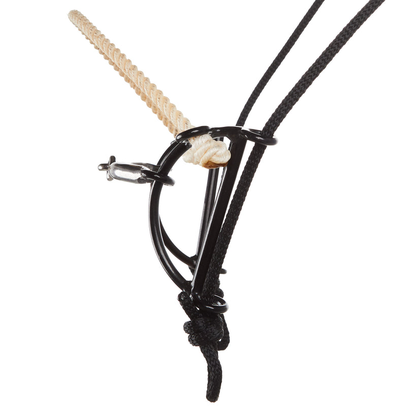 Dutton Bits Smooth Snaffle Rope Nose Sliding Draw Gag Headstall