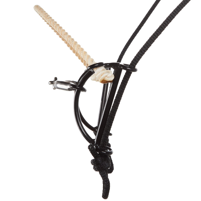 Dutton Bits Smooth Snaffle Rope Nose Sliding Draw Gag Headstall