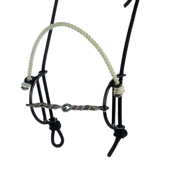 Dutton Bits Copper Twisted Rope Nose Sliding Draw Gag Headstall