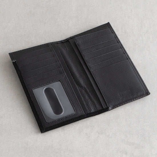 Black Stitch Tooled Rodeo Wallet