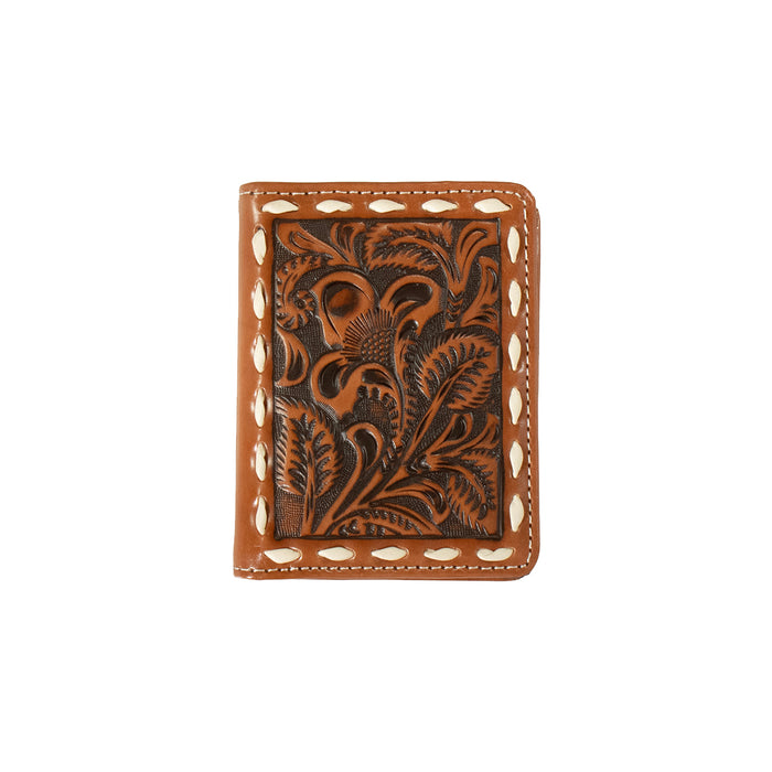 Men's Tooled Floral Bifold Wallet