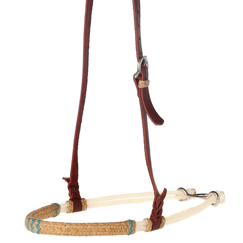 NRS Turquoise Lace Rawhide Covered Single Rope Noseband