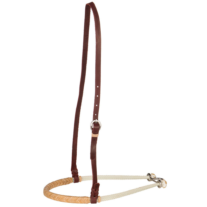NRS Tan Leather Braided Double Rope Noseband