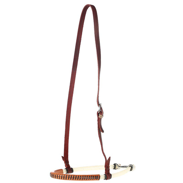 NRS Double Rope Leather Covered Noseband
