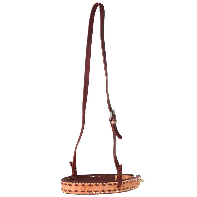 NRS Roughout Noseband with Latigo Buckstitching