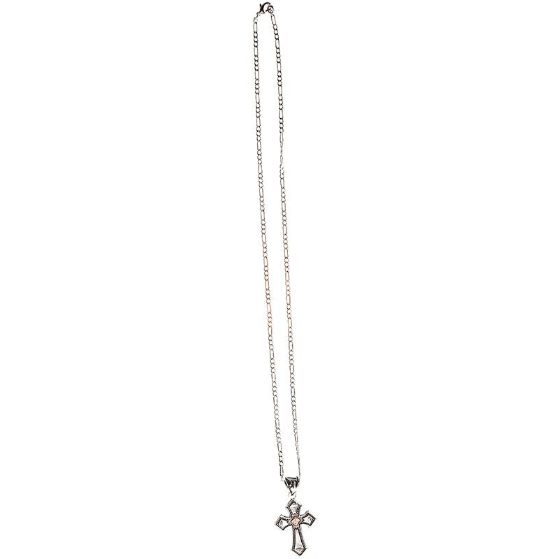 Montana Silversmiths Antique Silver and Copper Cross Necklace