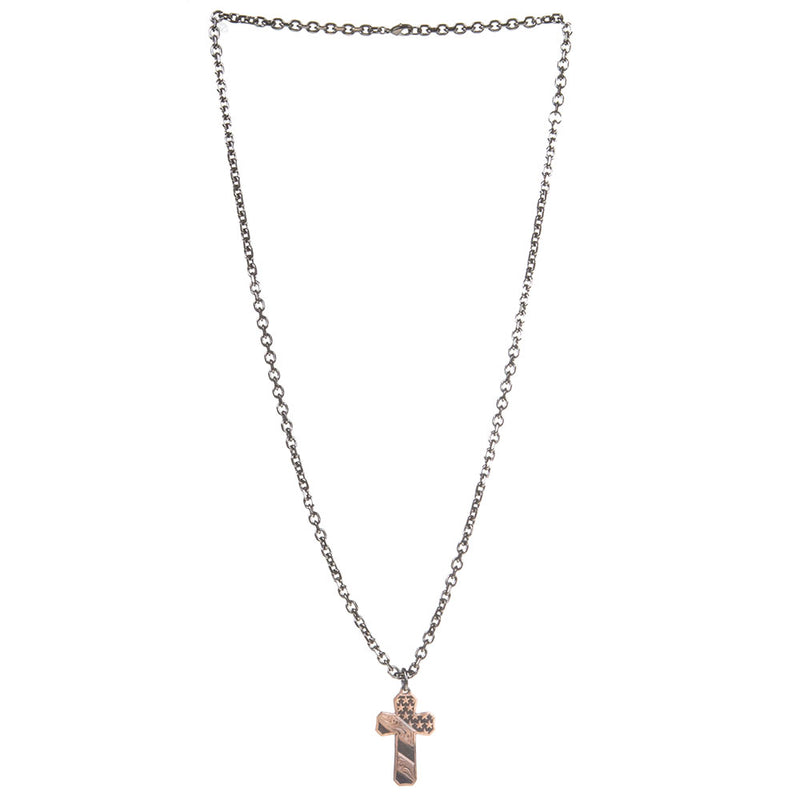 Montana Silversmiths Faded Glory Men's Cross Pendant Necklace