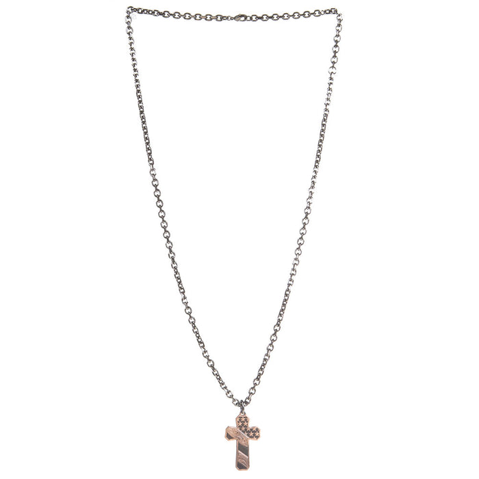 Montana Silversmiths Faded Glory Men's Cross Pendant Necklace