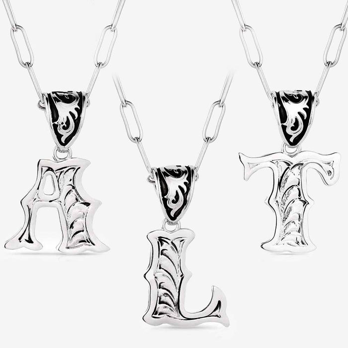 Montana Silversmiths Western Initial Necklace