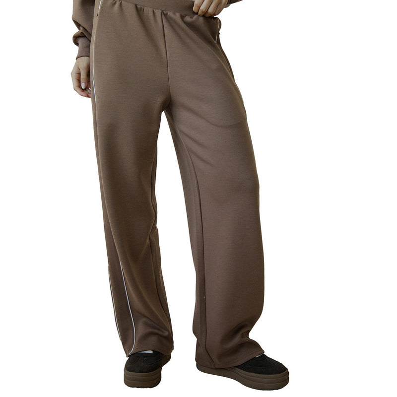 Very J Women's Mocha Wide Leg Casual Pants