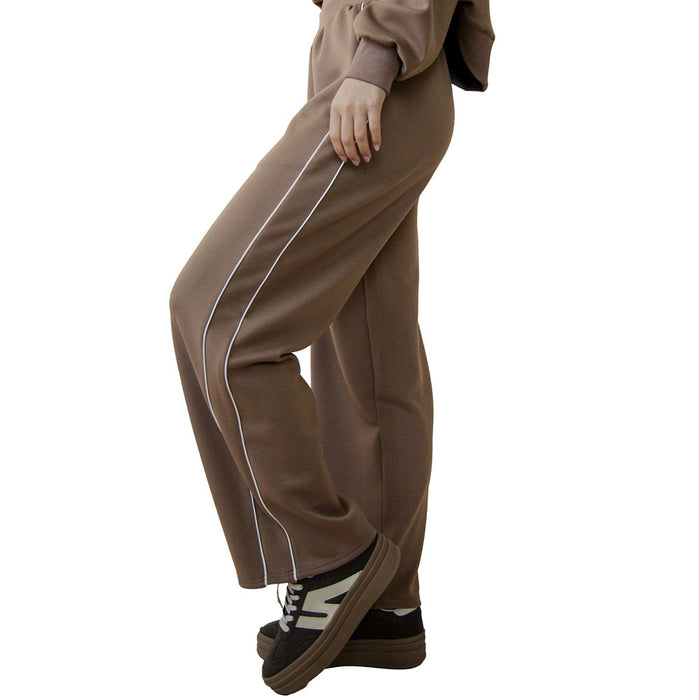 Very J Women's Mocha Wide Leg Casual Pants